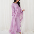 Charaghan By Qariney Stitched 3 Piece Winter Vol-02 Suit-Shades of Lilac