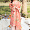 Fresco By Sheenora Stitched 3 Piece Lawn Edit Collection'2025-Peach Serenade