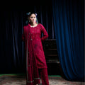 Feathers Unstitched 3 Piece Winter Collection-DILRUBA-FT421