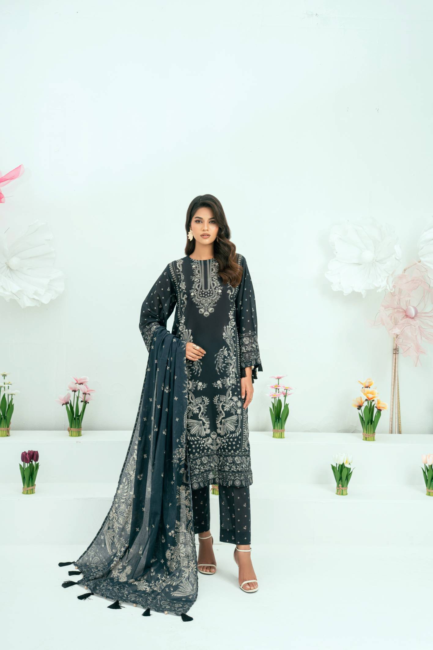 Amal Unstitched 3 Piece Printed Lawn Collection