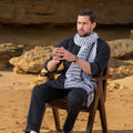 Tng By MD Mens Stole Collection-Palestine B&W Stole