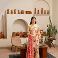 Feathers Unstitched 3 Piece Digital Printed Lawn Summer Suit-LUXOR-FT463