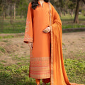 Fresco By Sheenora Stitched 3 Piece Lawn Edit Collection'2025-Rust Glow