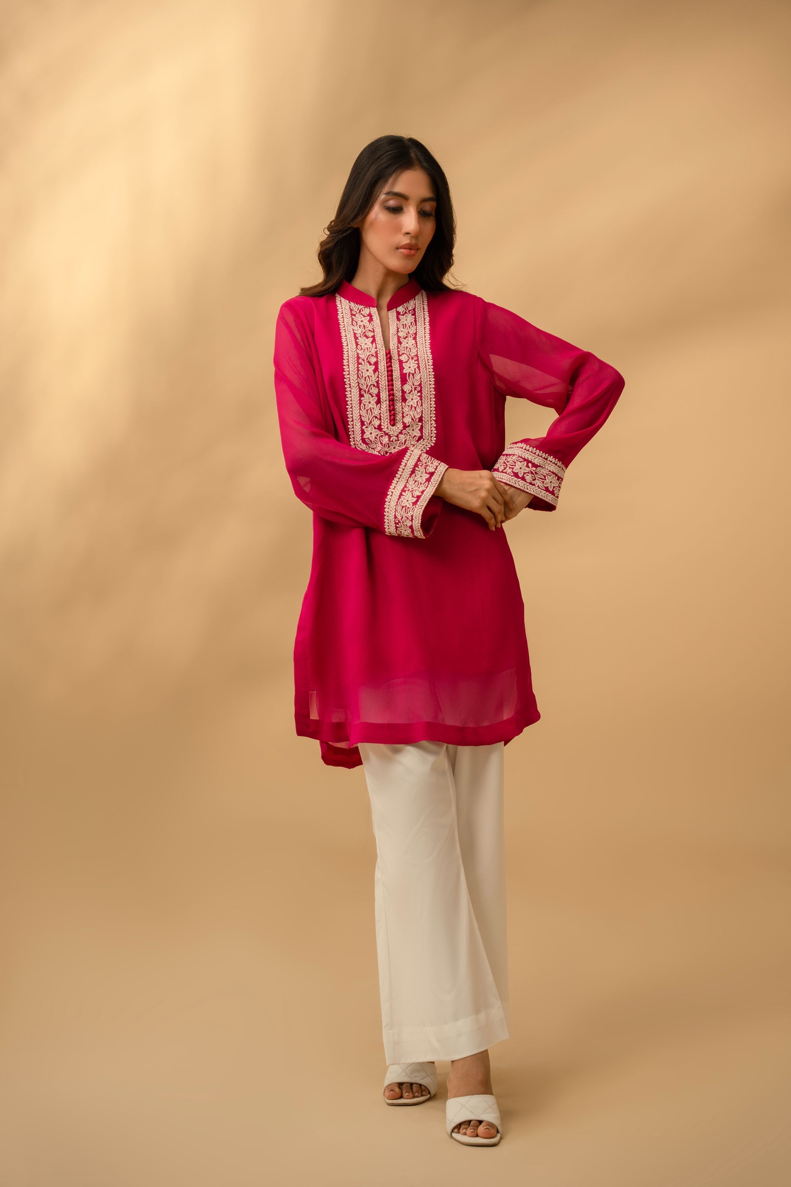 Elysia By Zouj Stitched Summer Suit-Sera