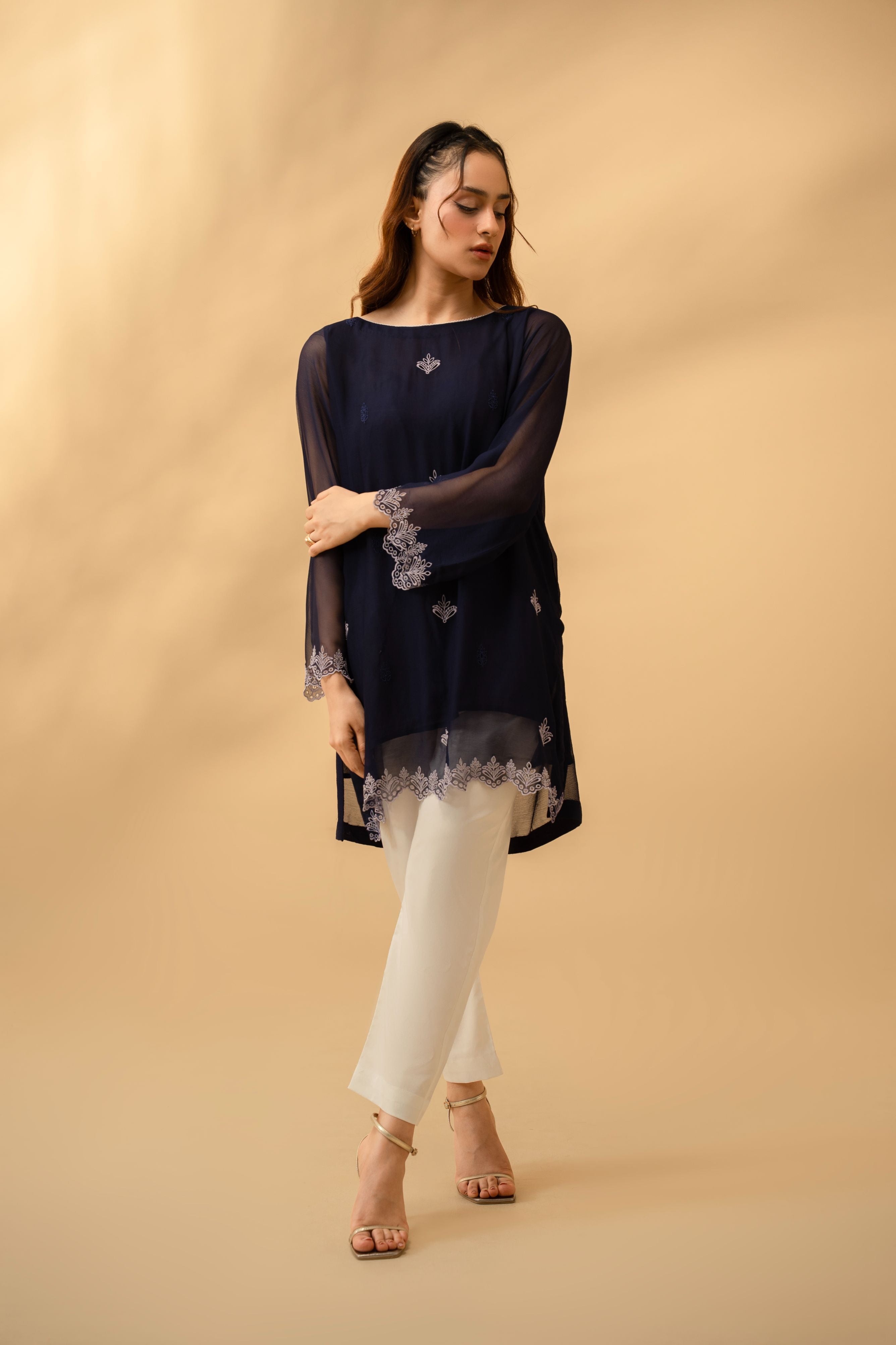 Elysia By Zouj Stitched Summer Suit-Ayla