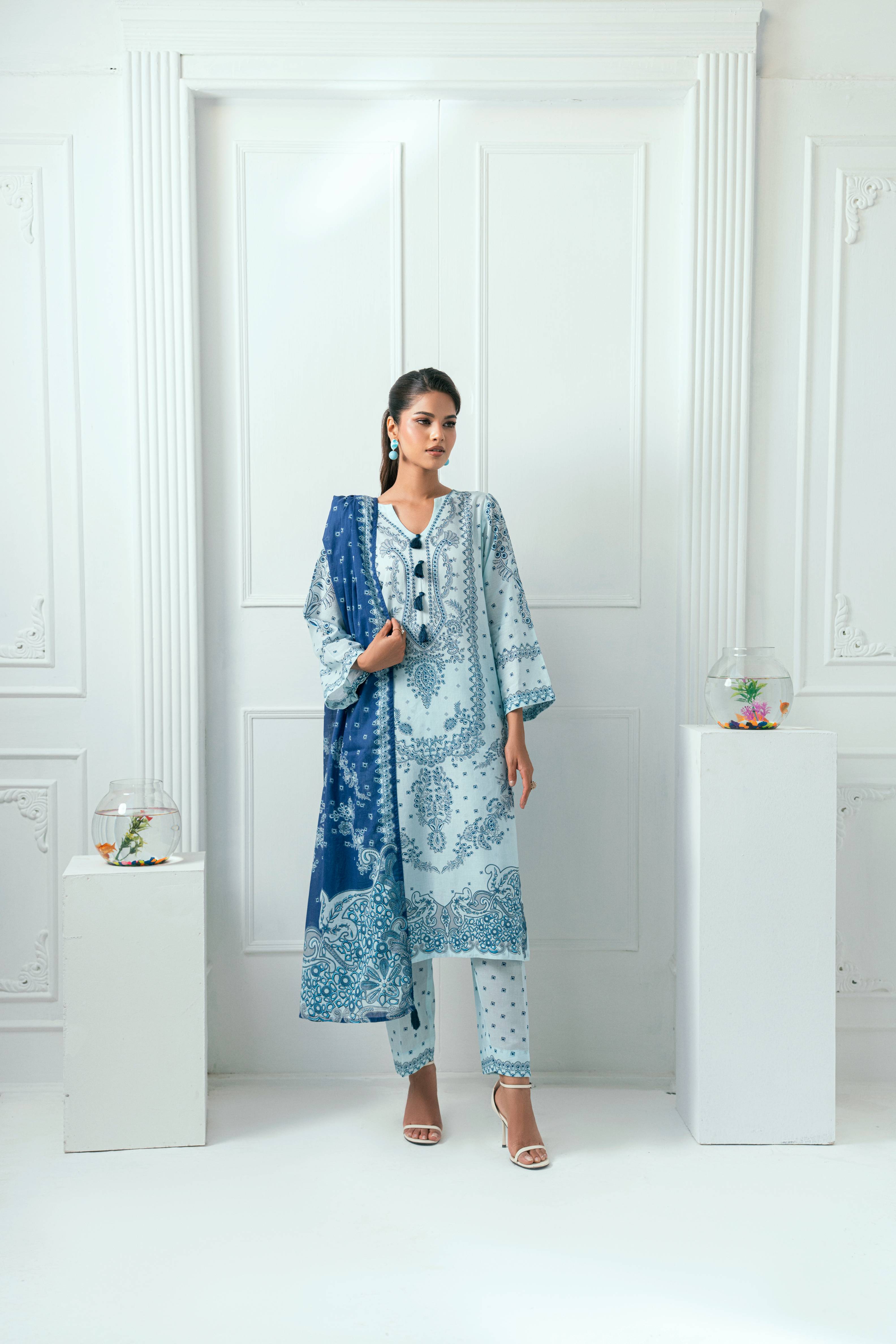 Amal Unstitched 3 Piece Printed Lawn Collection