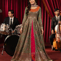 Asim Jofa Premium Festive Ajpf-37 Embroidered Spun Raw Silk 3 Pcs