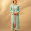 Zouj Unstitched 3 Piece Chikankari Lawn Edit Suit-Glacier Blue