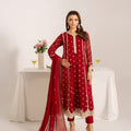 Gulaal By Al Harir Stitched 3 Piece Formals Suit-AH006-Gulaal-Maroon