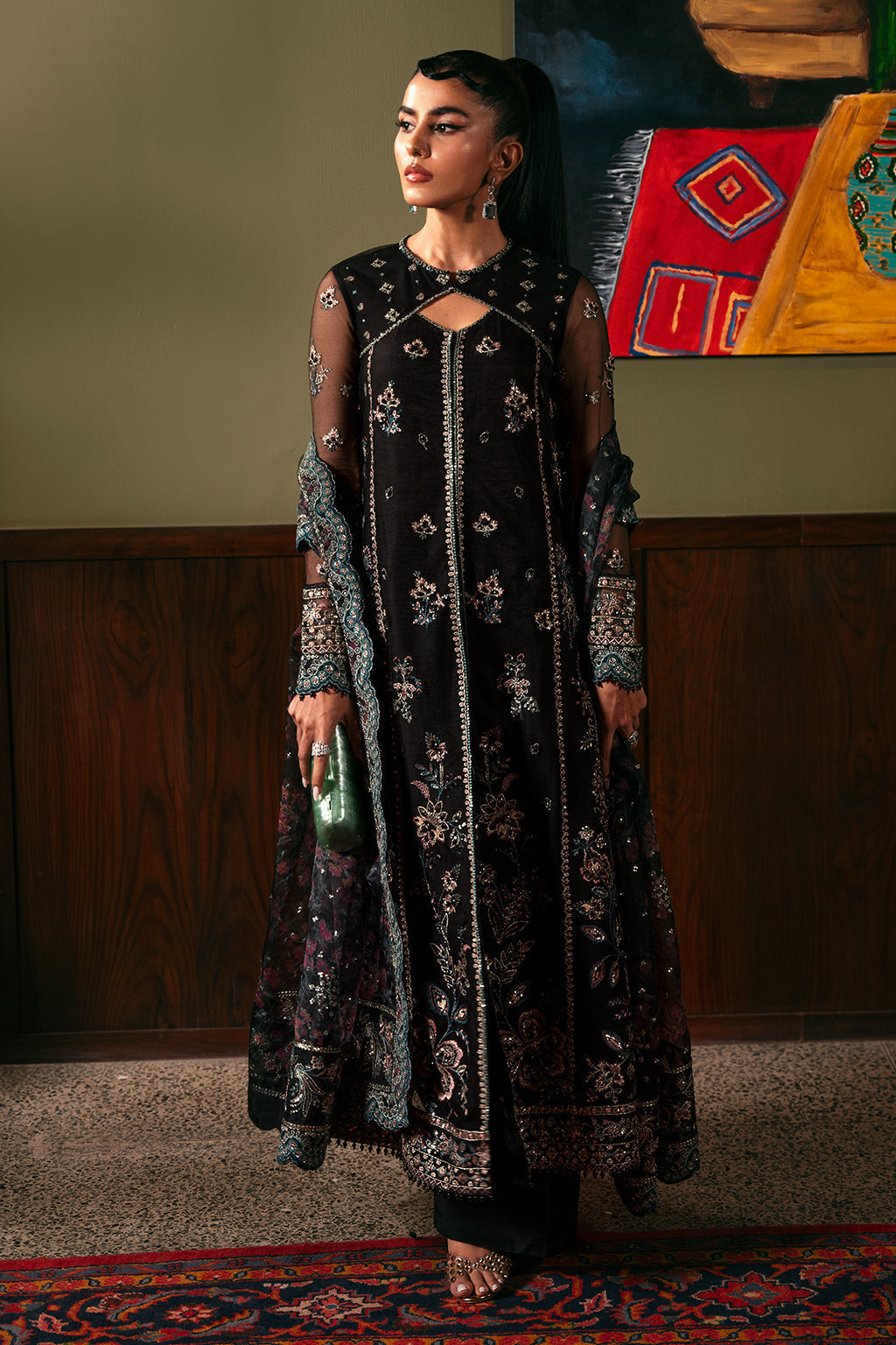 Glamoura By Sheenora Unstitched 3 Piece Wedding Formals Collection'2025-Darkstar