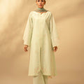 Zouj Unstitched 3 Piece Chikankari Lawn Edit Suit-Pistachio Essence