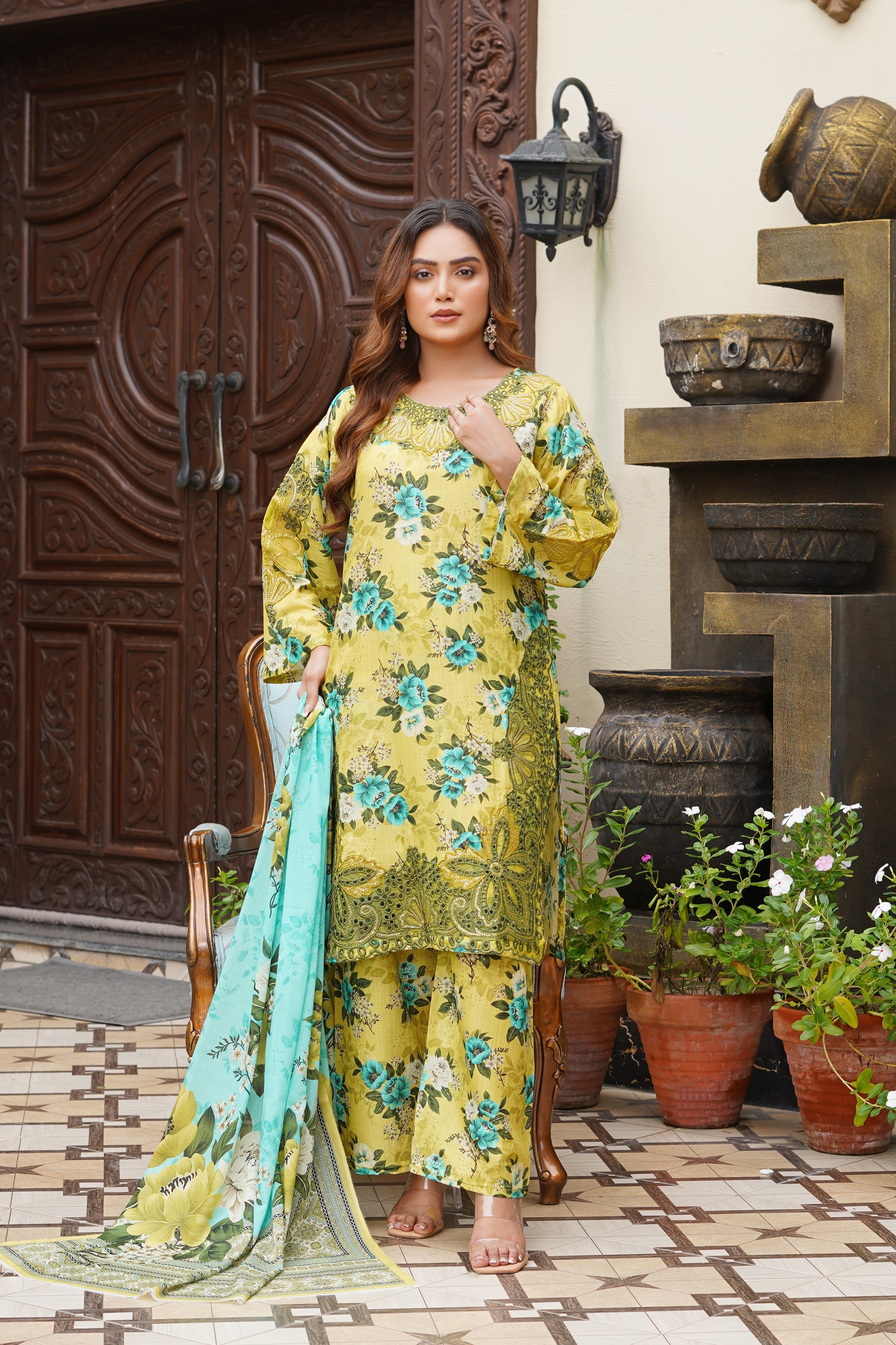 Rang E Gulposh Stitched 3 Piece Lawn Collection'2025-RNG-1208