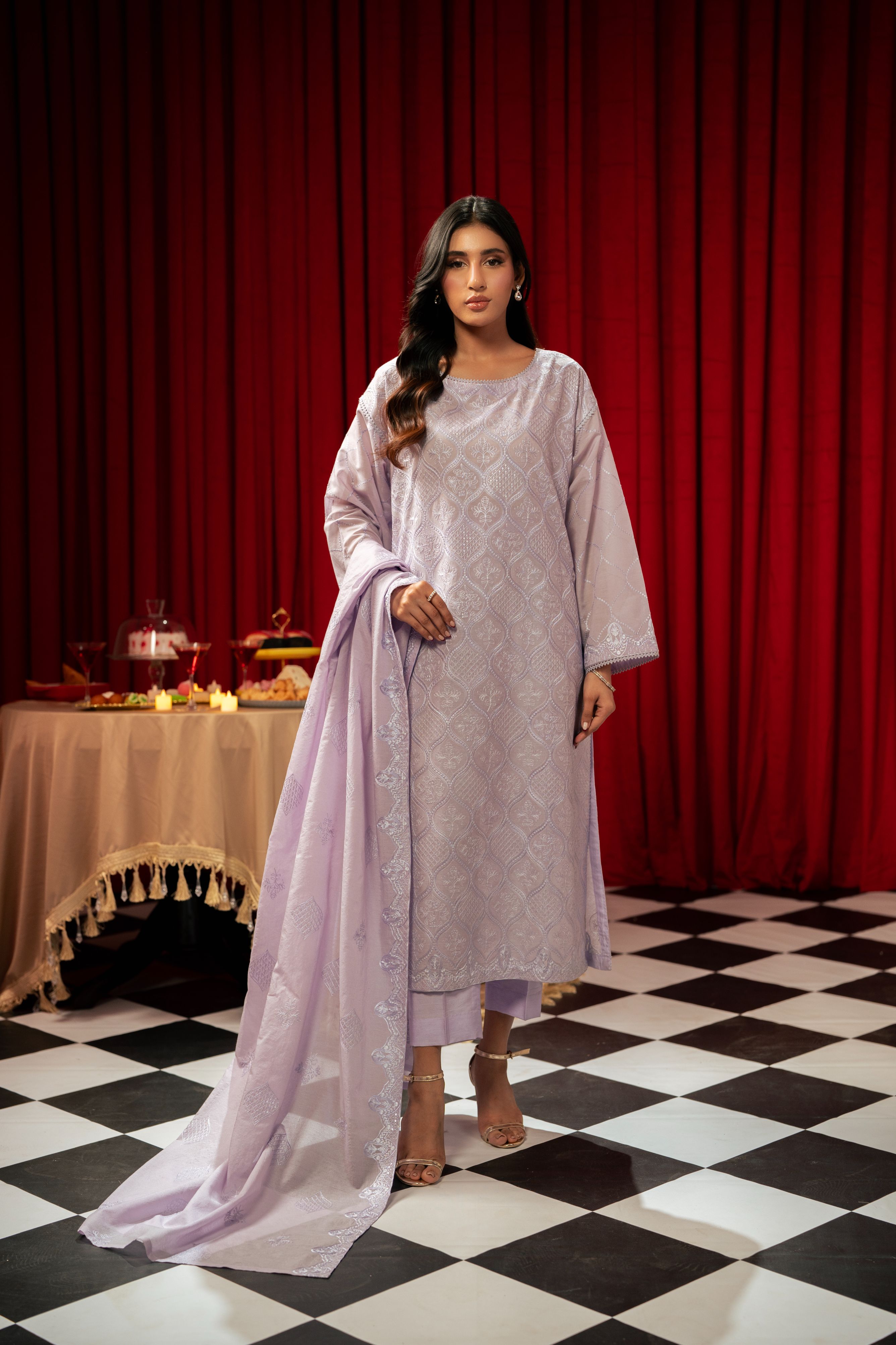 Freesia By Zouj 3 Piece Festive Edit-Lilac Serenity