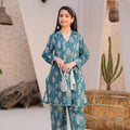 Threads & Weaves Stitched 2 Piece Lawn Collection'2025-Teal Elegance Lawn Suit-RTWL25103