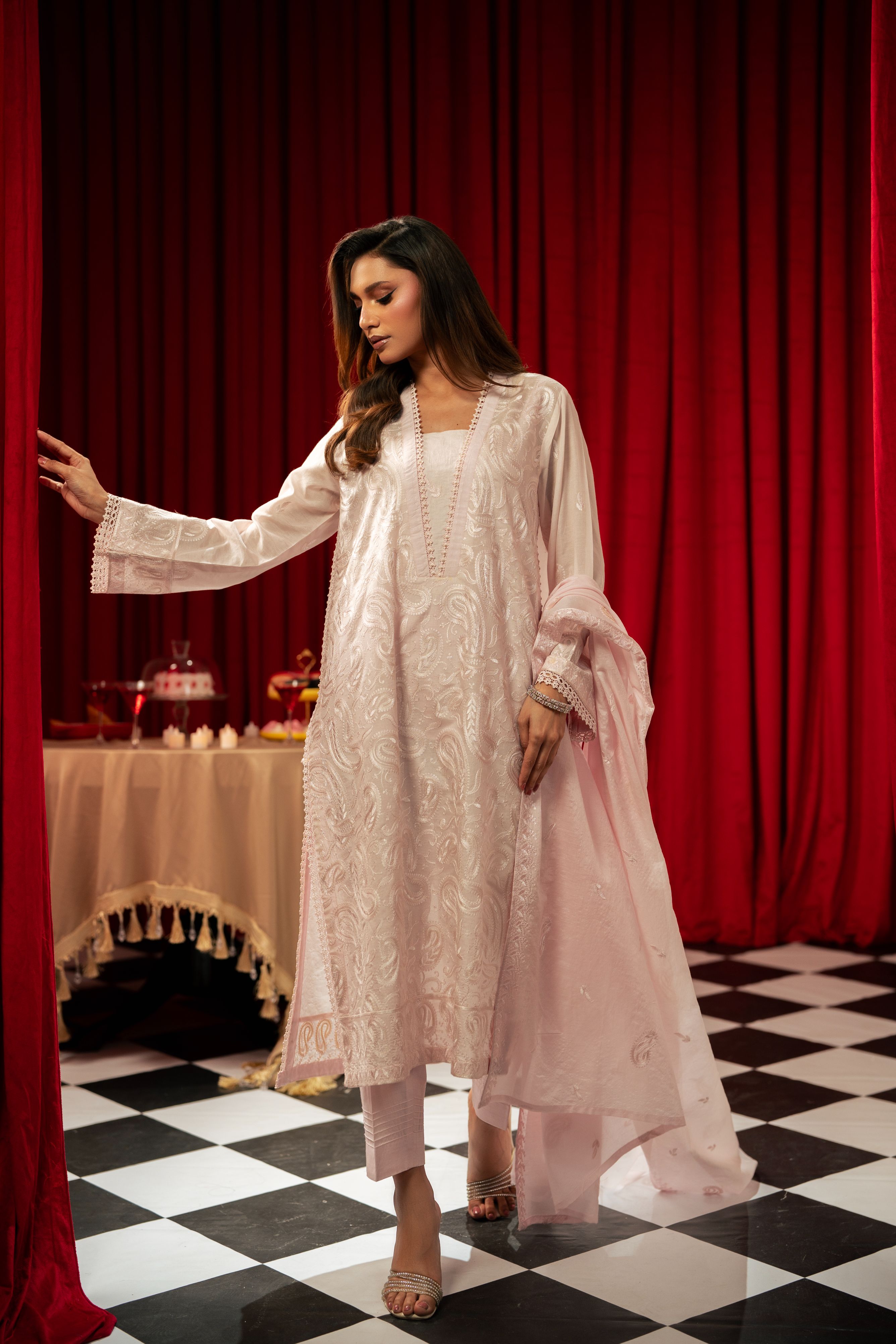 Freesia By Zouj 3 Piece Festive Edit-Blush Eclat