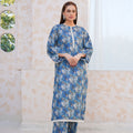 Threads & Weaves Stitched 2 Piece Lawn Suit-Serene Blue Floral Lawn Suit-RTWL25101