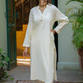 Tng By Md Solid Co Ords Collection-Mizaaj Off White