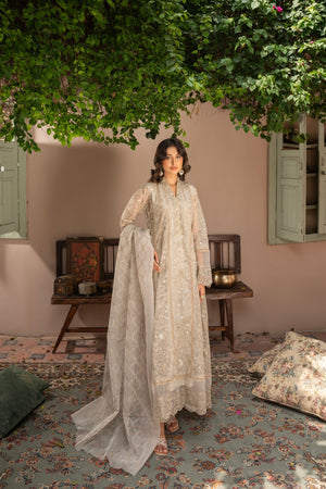 Rang Nirala By Manahils Stitched 3 Piece Formals Collection'2025-K-151-TAN BROWN