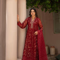 Rang Nirala By Manahils Stitched 3 Piece Formals Collection'2025-K-151-MAROON