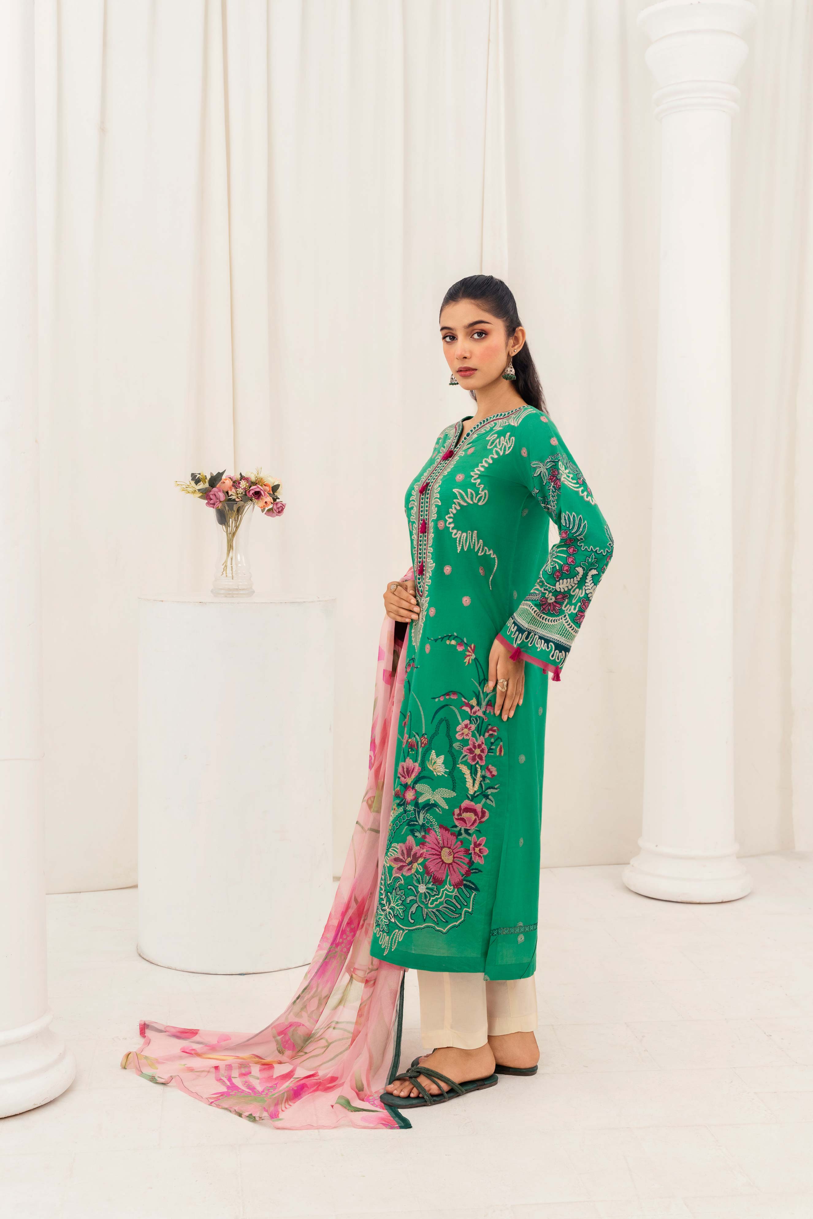 Aayra Stitched Summer Collection'2025-AY693 - Fern Fable 3Pc