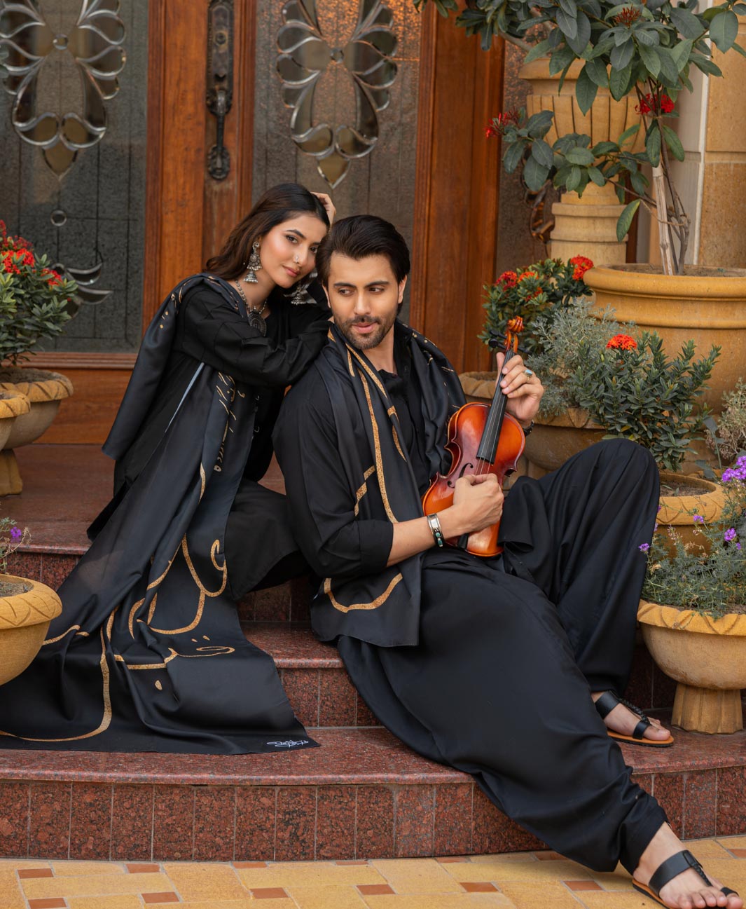 Tng By Md Stole Collection-Alfaz e Iqbal Stole | Black