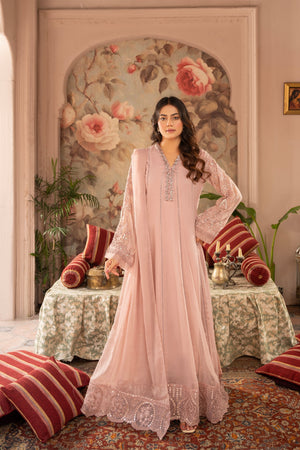 Rang Nirala By Manahils Stitched 3 Piece Formals Collection'2025-K-165-TEA ROSE PINK