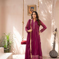 Saffiya By Manahils Stitched 3 Piece Formals Collection'-2025KURTI 106-MAGENTA HAZE