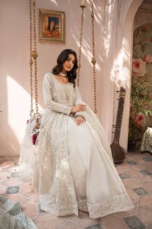 Couture by Manahils Stitched 3 Piece Luxury Formals Collection'2025-018-SILVER