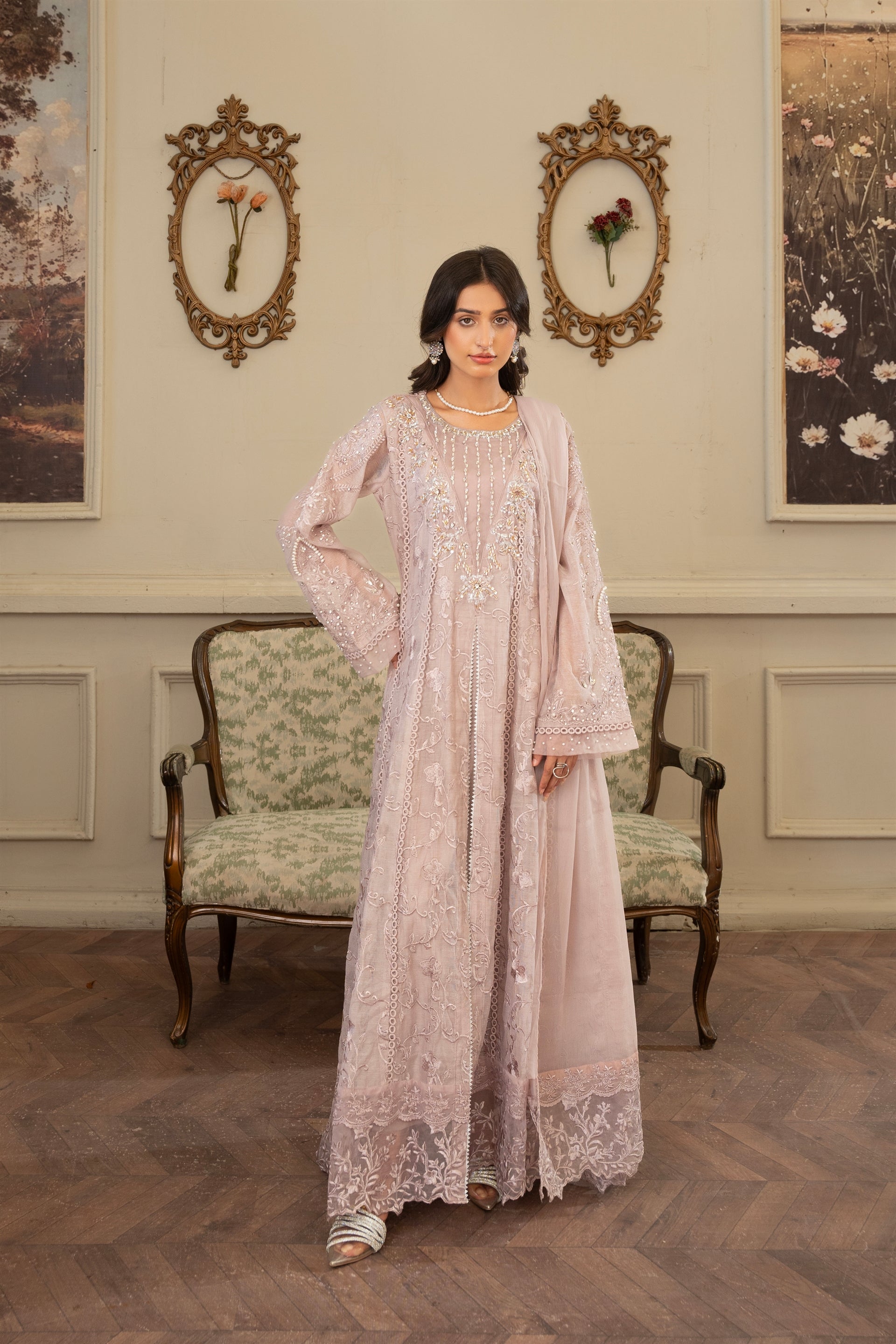 Saffiya By Manahils Stitched 3 Piece Formals Collection'-2025K-160-LILAC