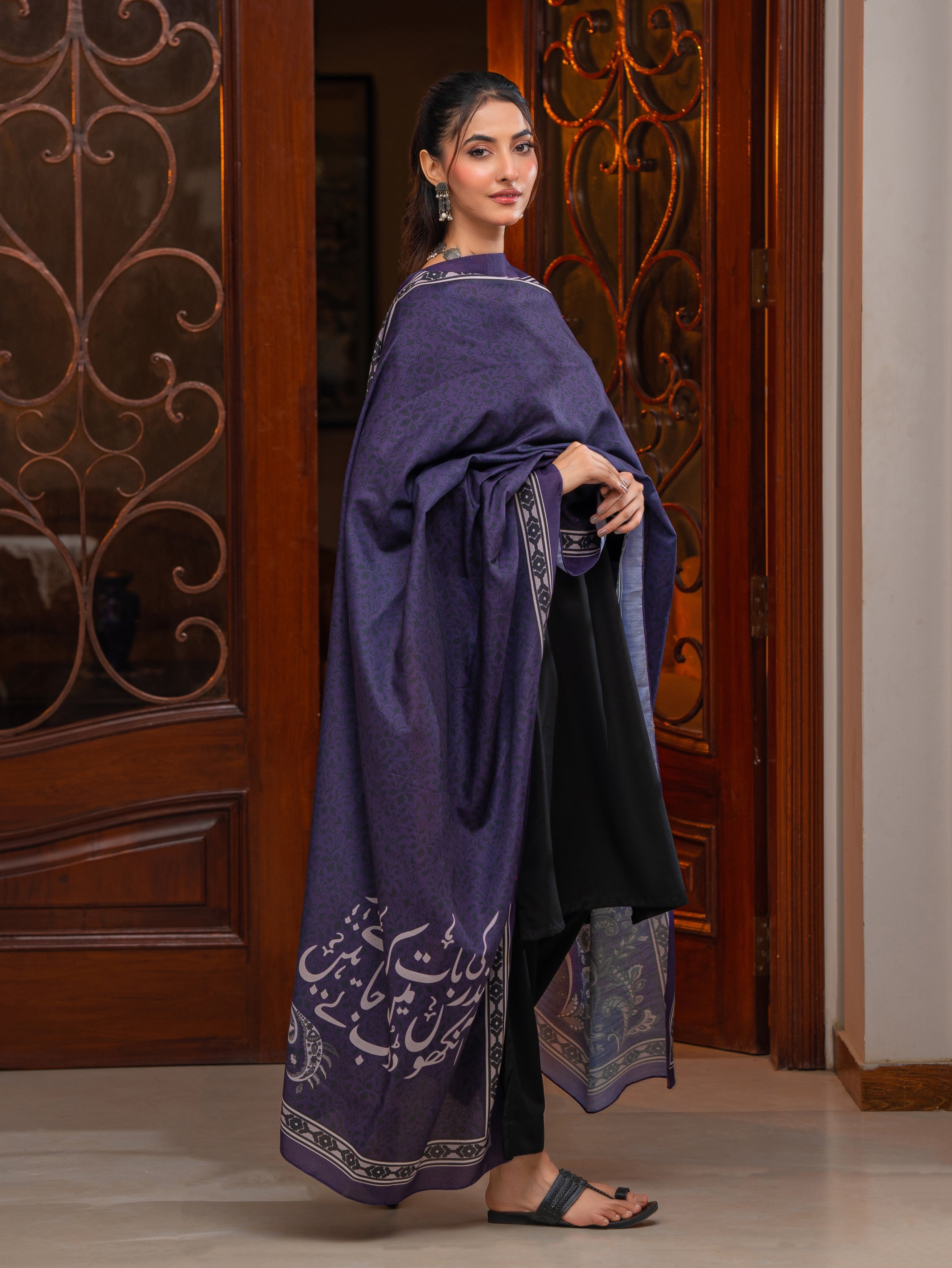 Tng By Md Odhni Collection-Gehrai Odhni Lilac