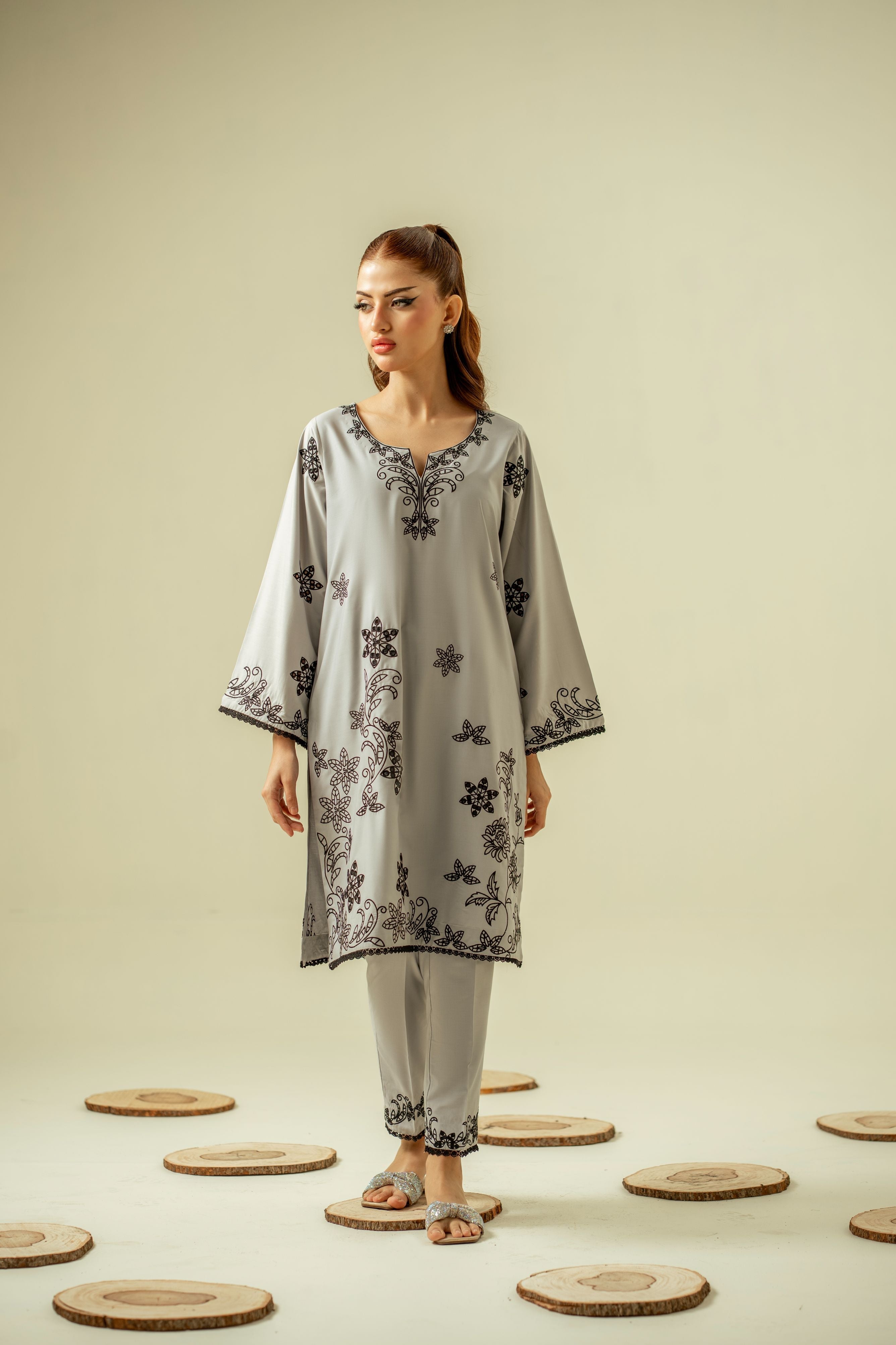 Signature Evening Wear By Zouj Stitched 2 Piece Summer Suit-Elle