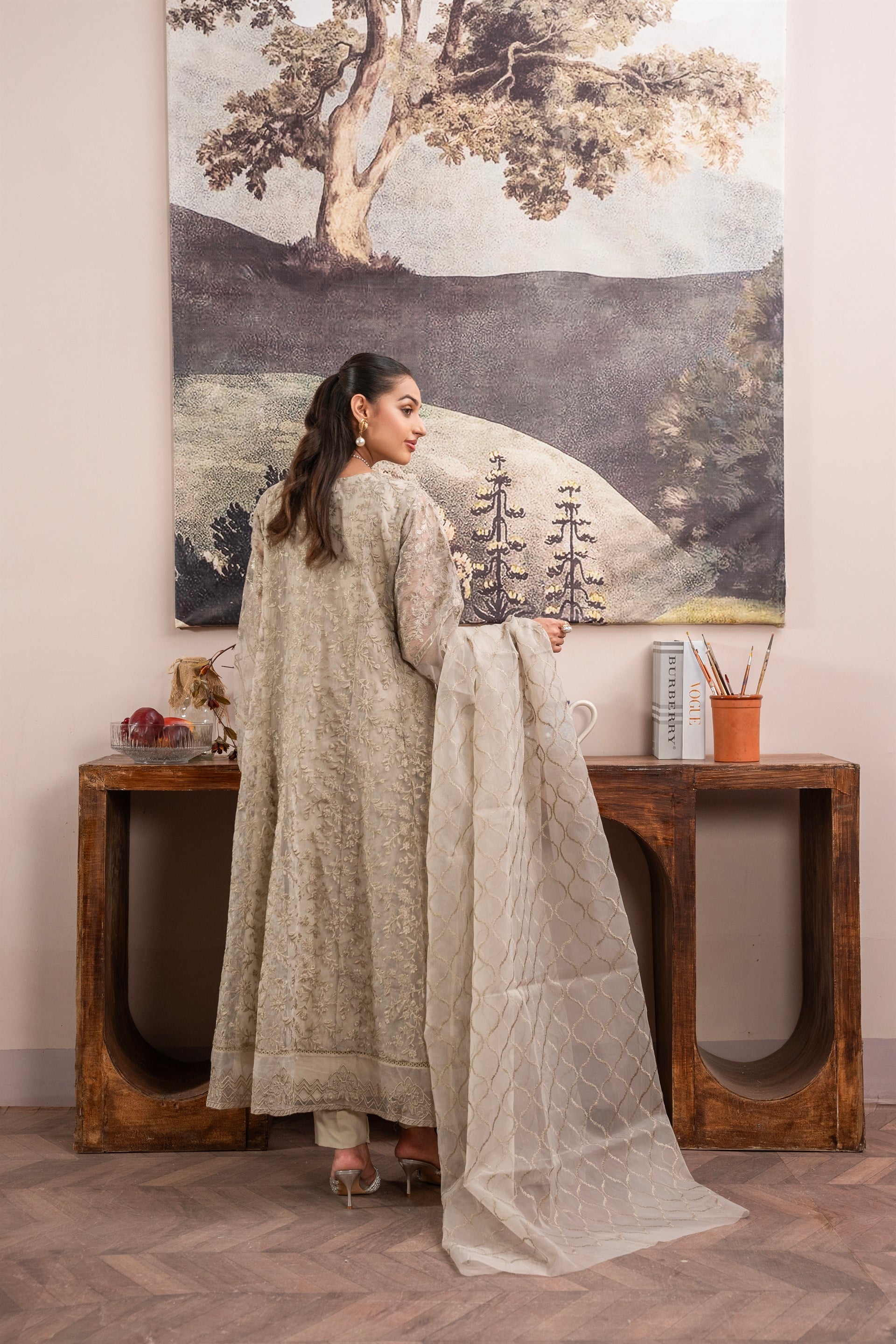 Rang Nirala By Manahils Stitched 3 Piece Formals Collection'2025-K-171-CAMEL BROWN