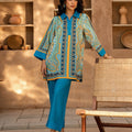Nairah Co Ords Summer Ramadan Edit Suit-PORCELAIN BLUE