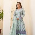 Dressline Launching New Unstitched  3 Pcs Premium Chikankari Emb Digital Printed Lawn Collection