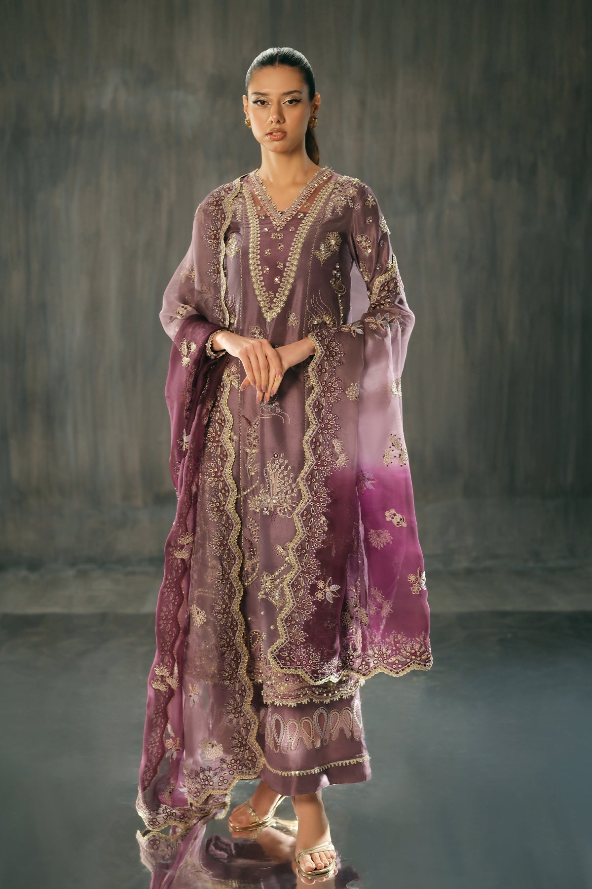 Silk Pret A Porter By Nyra Unstitched 3 Piece Festive Collection'2025-Lilly