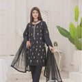 Yaaqot Stitched 3 Piece Winter Collection-Handmade Neckline Stitched 3-pc