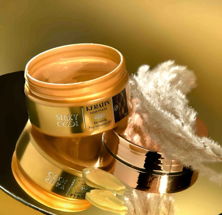 Silky Cool Keratin Gold Pro Vitamin B5 Hair Mask 200Ml