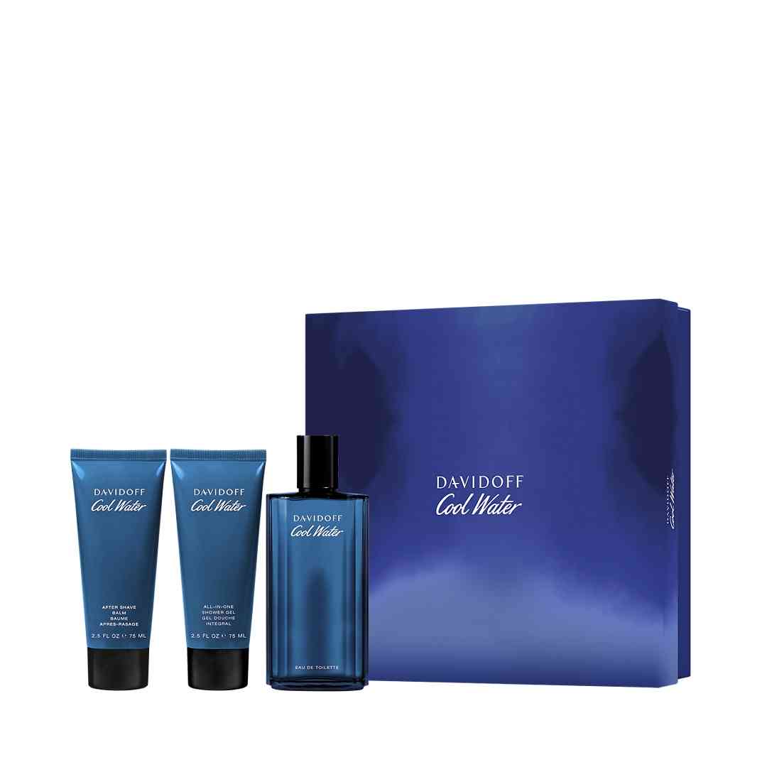 Davidoff Cool Water For Men Gift Set Edt 125Ml+After Shave Balm 75Ml+Shower Gel 75Ml