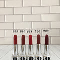 Christian Dior Rouges A Levres Lipstick Set 999 Velvet+668 Glam Velvet+720 Icon+840 Rayonnant+909 Rouge Baby