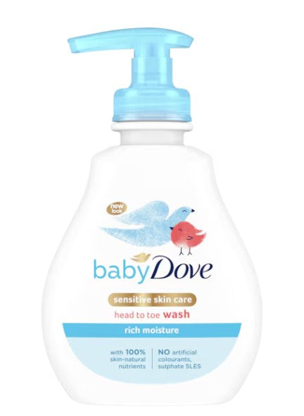 Dove Baby Head To Toe Wash Rich Moisture With Pump 400Ml