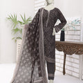 Almeerah Unstitched 3 Piece Stripe Dora Luxury Lawn Vol-02 Collection'2025-Dusted Cocoa
