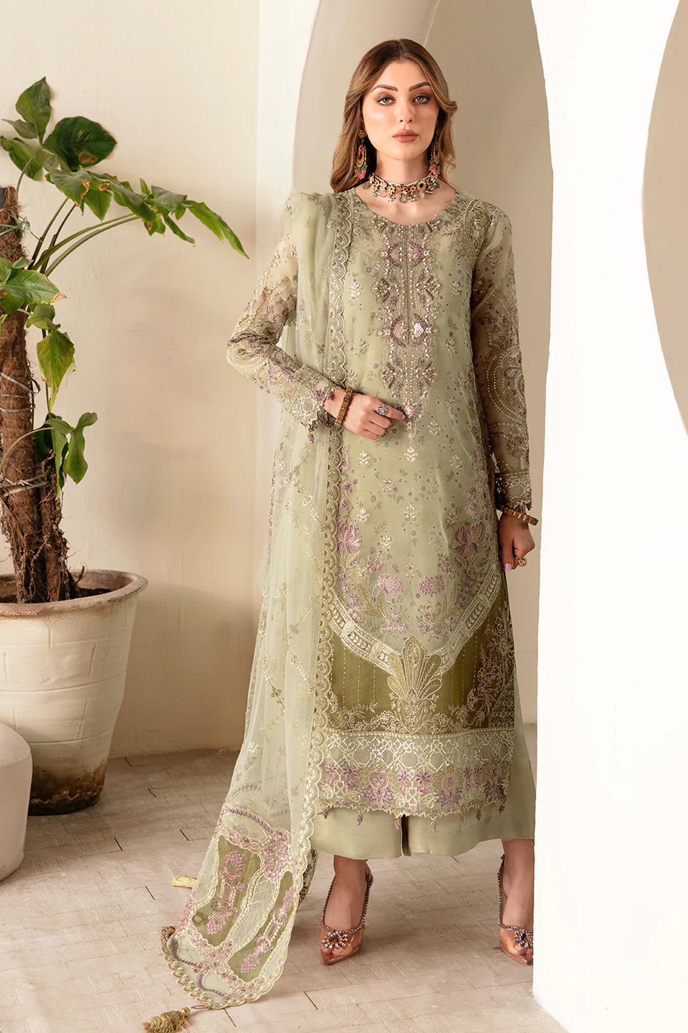 Ramsha Unstitched 3 Piece Festive Formals Vol-01 Suit-E-102