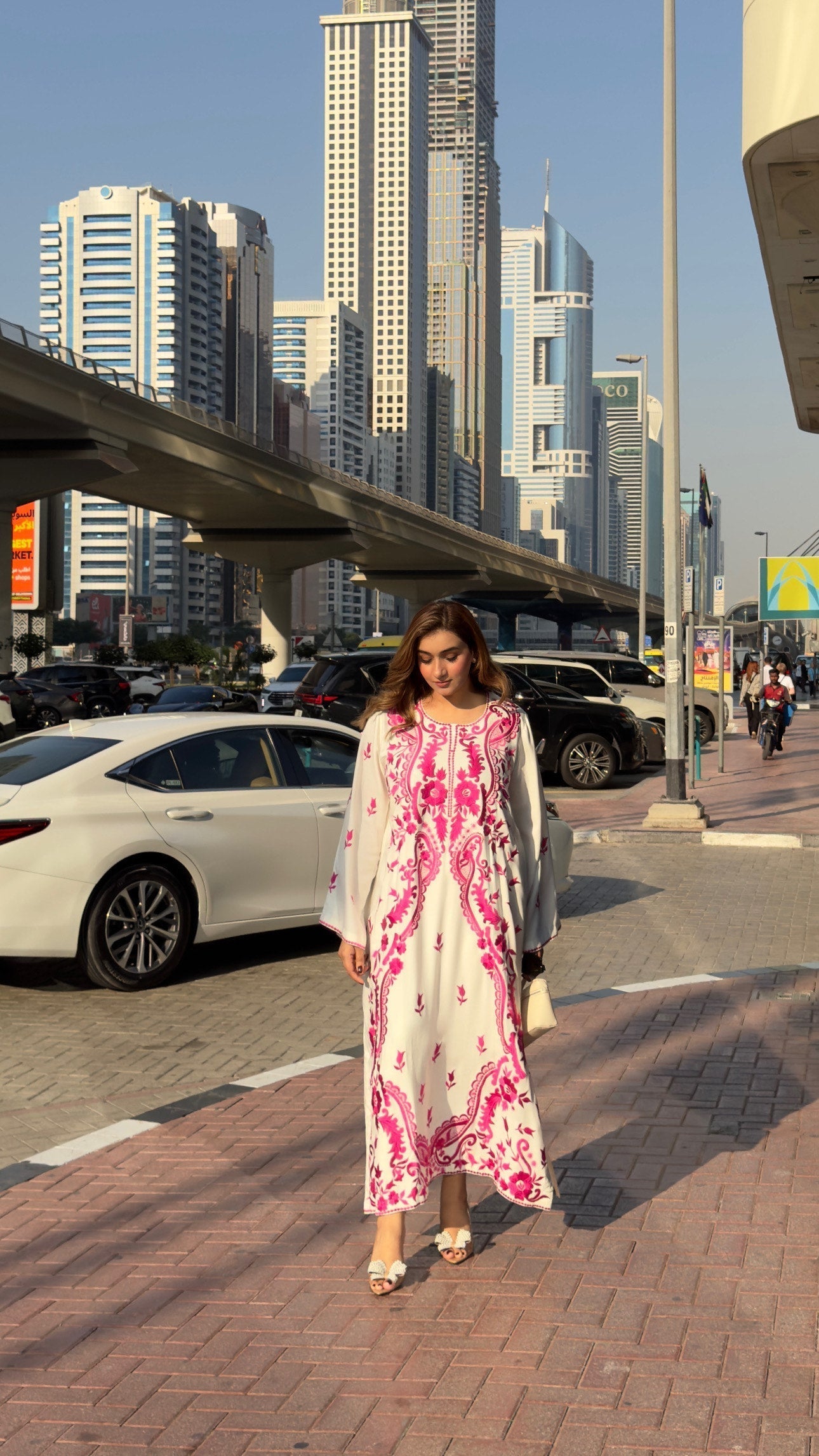 Manahils Stitched Co Ords Pink Marina Embroidered