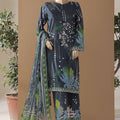 Intermix Art & Craft By HZ Stitched 3 Piece Printed Cambric Collection'2025-ELP-3P-531-Zinc