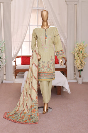 Sumi Stitched 3 Piece Emb Printed Lawn Collection'2025-EM-03-Lemon