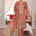 Sumi Stitched 3 Piece Emb Printed Lawn Collection'2025-EM-04-Rust