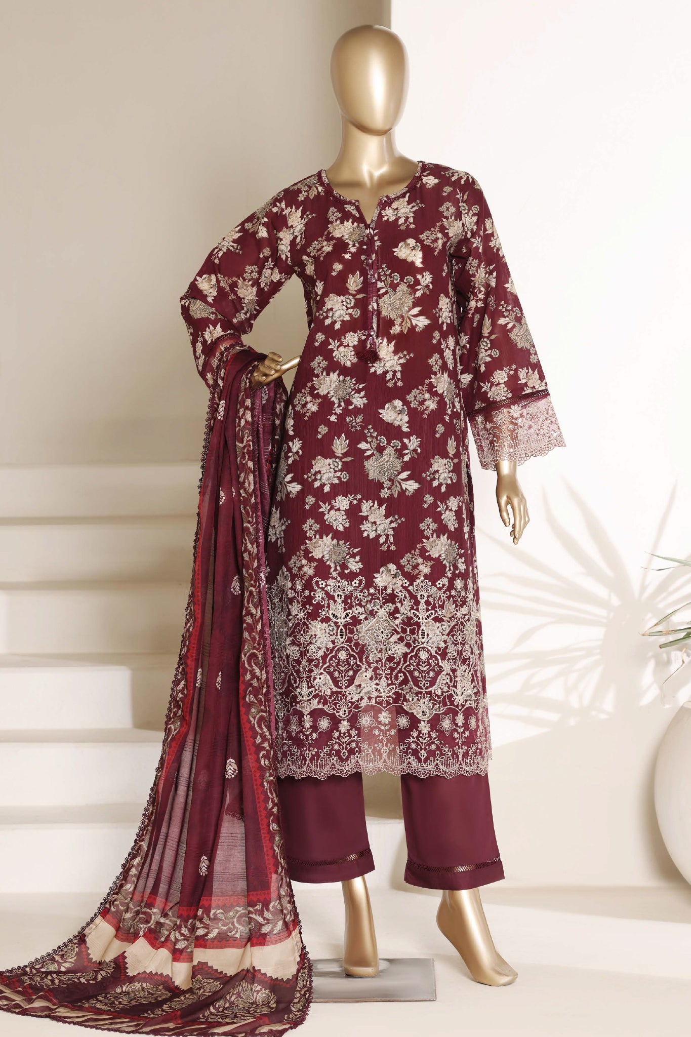 Amyrah By Sada Bahar Stitched 3 Piece Festive Emb Lawn Vol-03 Suit-EMB-807-FALSA