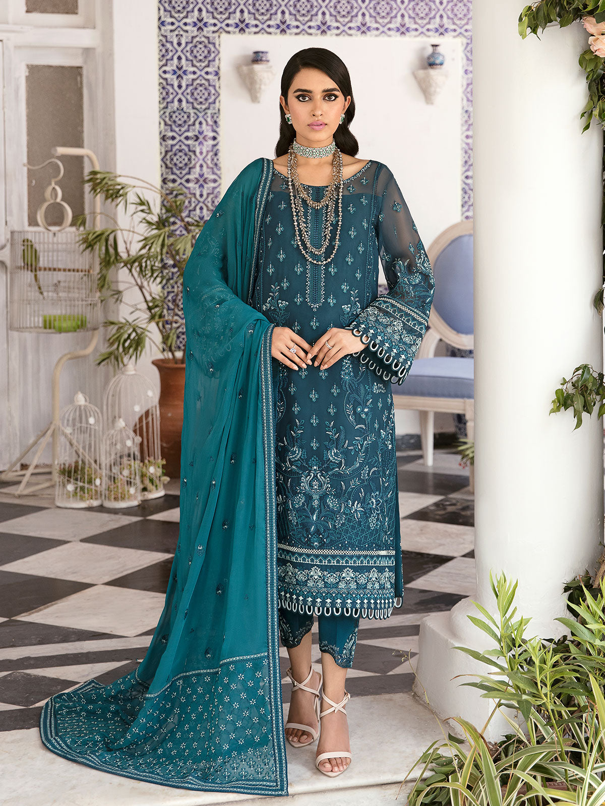 Gulaal Stitched 3 Piece Luxury Emb Pret Vol-01 Suit-Reyah - (GL-EP23V1-12)