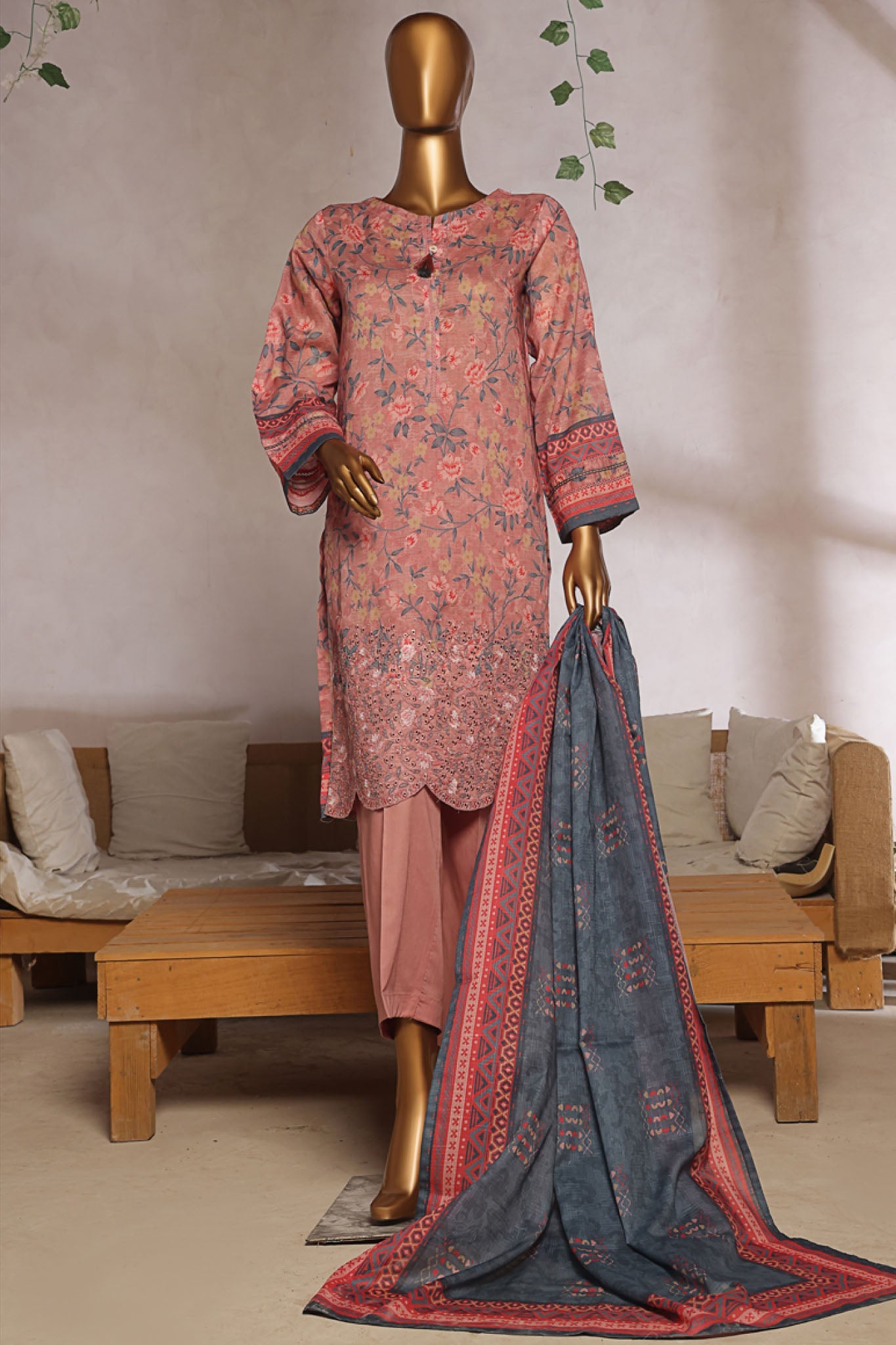 Aashkaar By HZ Stitched 3 Piece Emb Lawn Vol-05 Collection-EPL-007