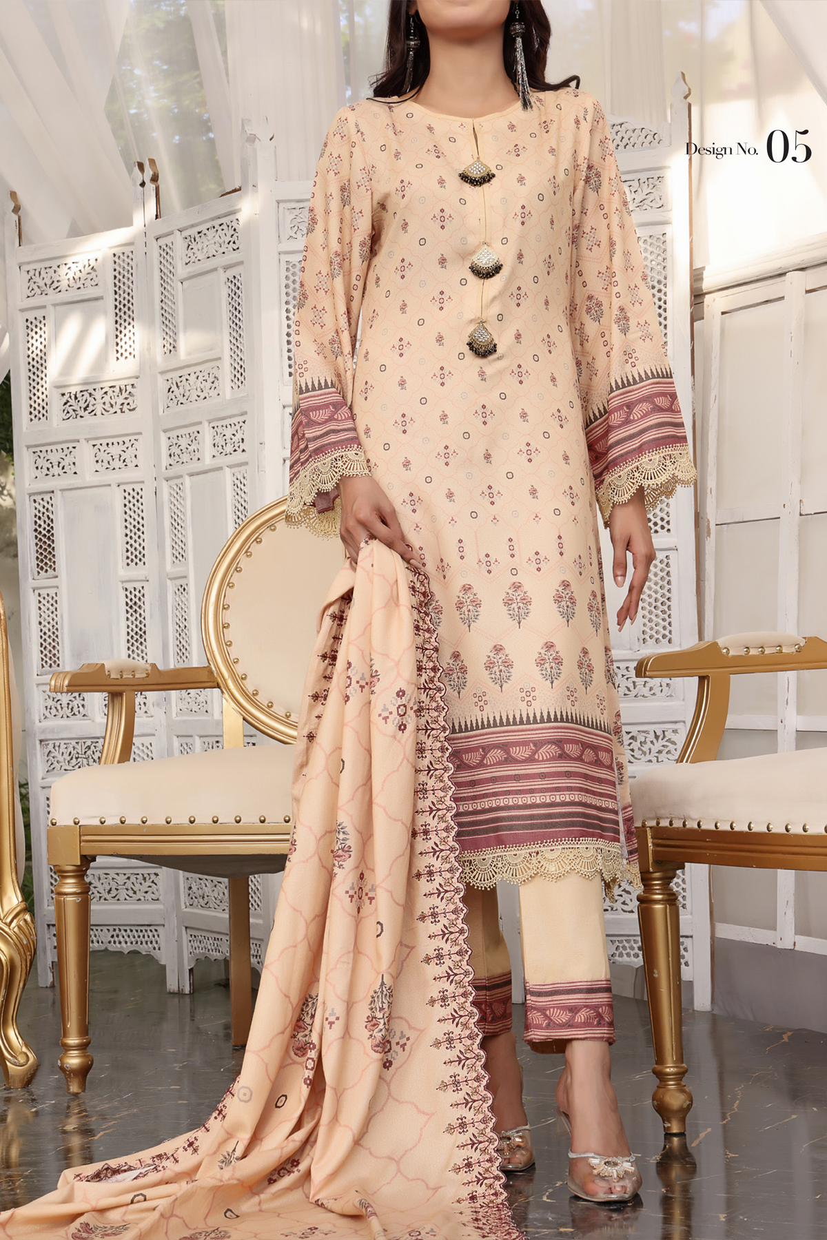 Mariyah Karandi By VS Textile-3 pc  unstitch suit